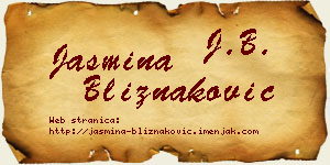 Jasmina Bliznaković vizit kartica